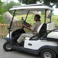 Solar golf cart